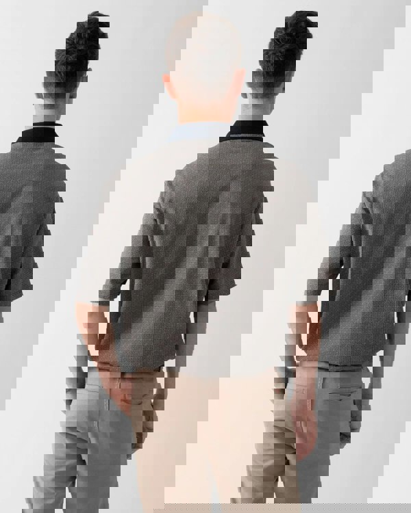 Armani Exchange Armani Exchange Mens AOP Logo Pattern Polo Shirt