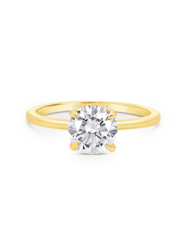 Gemdaia Whisper Thin Diamond Solitaire Ring