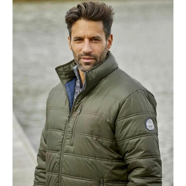 Atlas For Men Mens Lightweight Water Repellent Puffer Jacket - Khaki