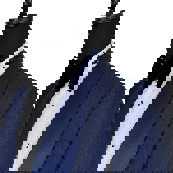 David WeJ DW Signature Satin Shawl Lapel Blazer - Navy