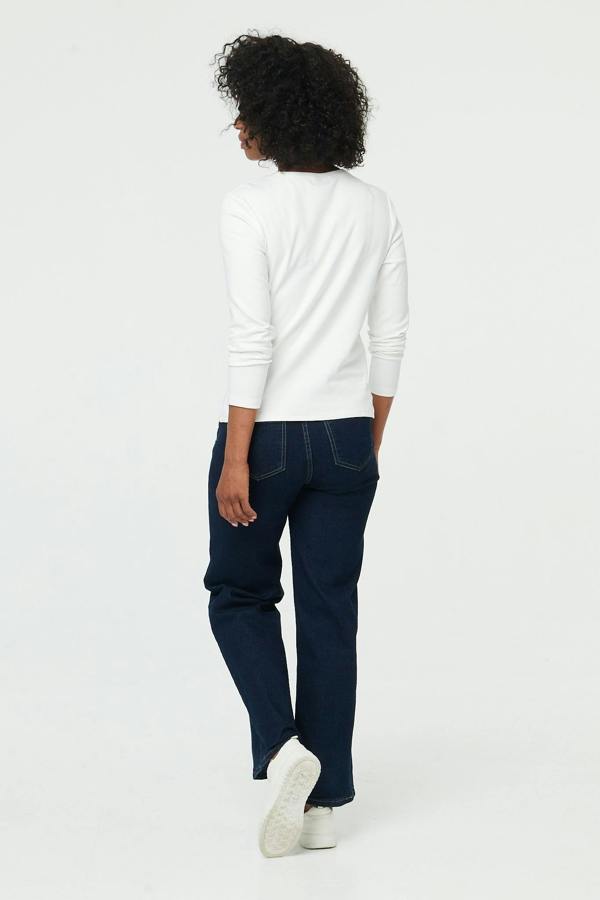 White | Slim Fit Long Sleeve T-Shirt