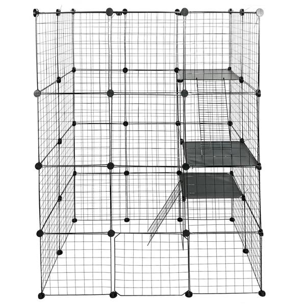 Gr8 Home Large 4 Tier Cat Cage Playpen Enclosure Pet Kitten Kennel Metal Wire Crate Box