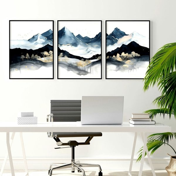 Wall Decor Ideas For Office | Set of 3 wall art prints