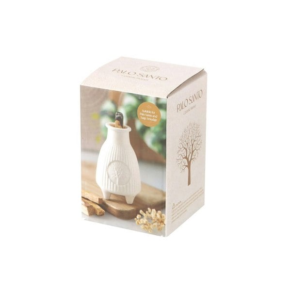 Serano Cream Ribbed Palo Santo Burner
