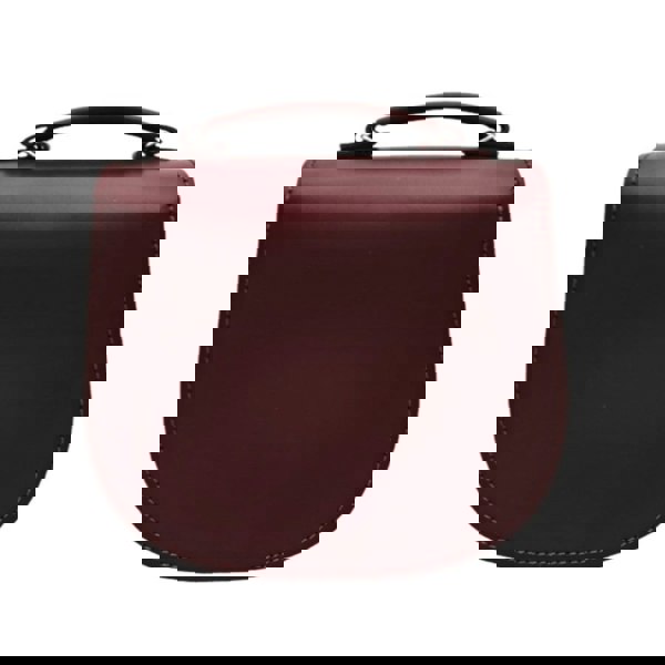 Zatchels Handmade Leather Twist Lock Saddle Bag - Oxblood