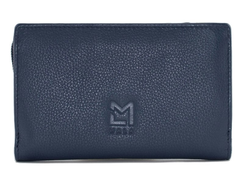 Mala Leather Woolacombe Trifold RFID Purse – Soft Leather – Beach & Dog Appliqué Design