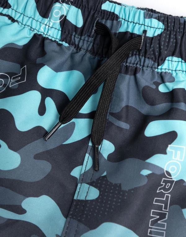 Vanilla Underground Fortnite Boys Blue Camoflage Swim Shorts