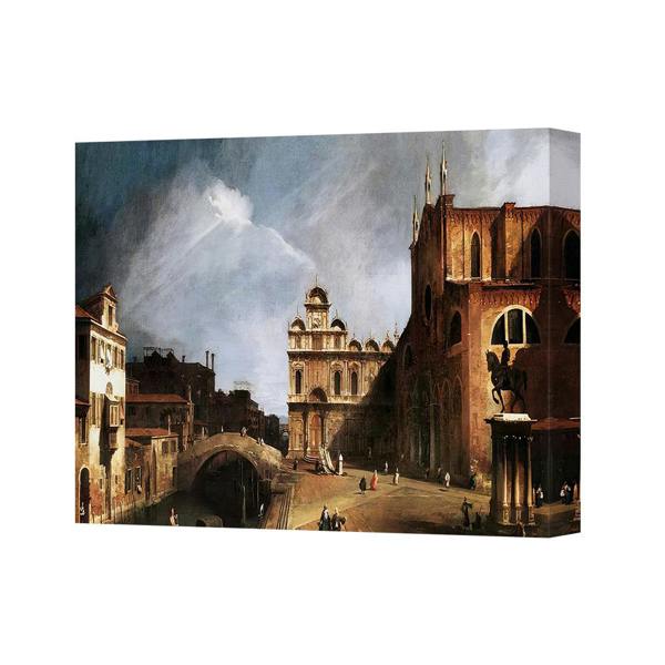 Benjamin Tate Design Venetian City Square Sunset Canvas Print Wall Art Landscape Decor