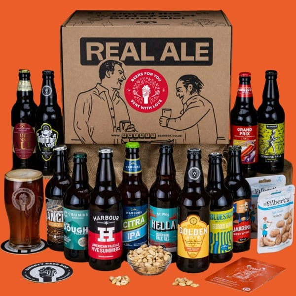 QWERTY Beer Box Traditional British Real Ale Hamper (12 x 500ml Bottles)