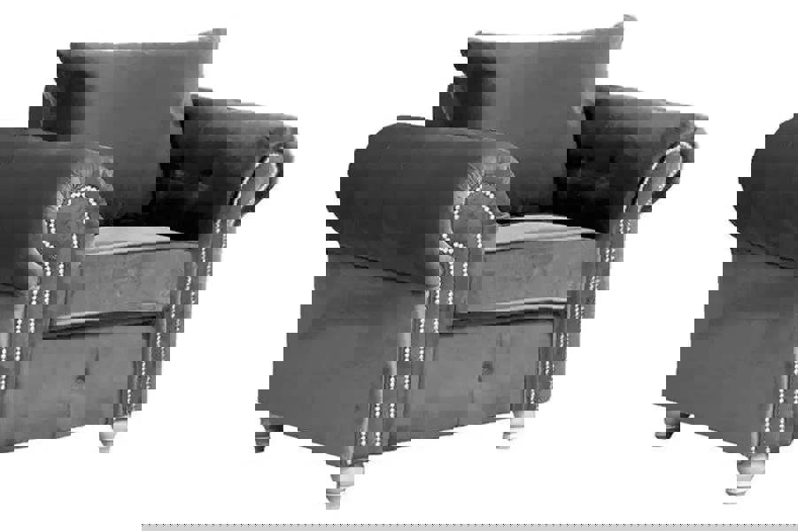 Sofa Scene Olympia Grey Velvet Chesterfield Living Room Furniture Range