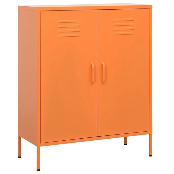 Berkfield Storage Cabinet Orange 80x35x101.5 cm Steel