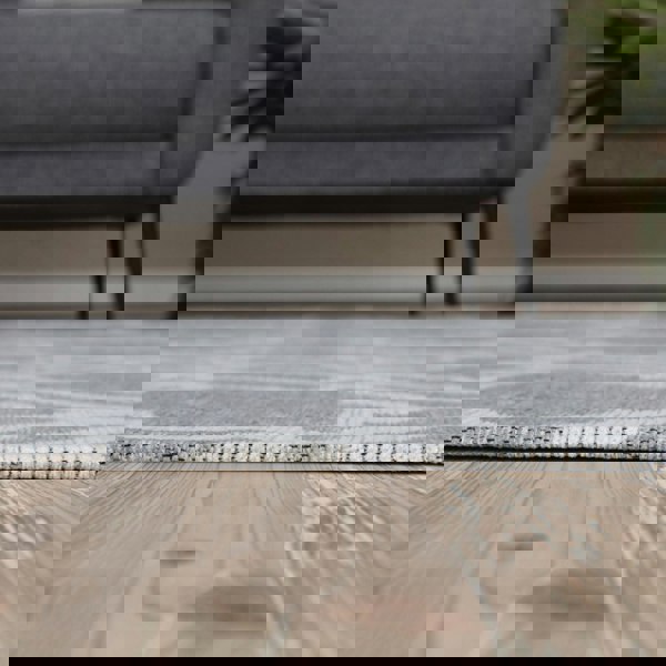 Machine Washable Flatweave Moroccan Rug Grey