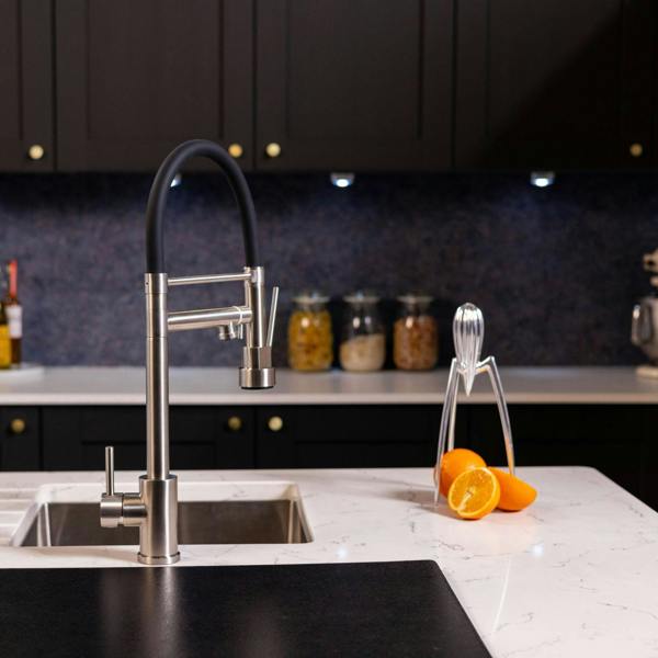 Flode Mång Multi Use Kitchen Mixer Tap | Brushed Steel