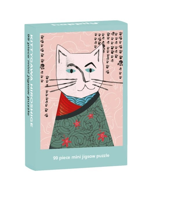 Happily Puzzles Kittygawa Hiroshige - 99 Piece Mini Jigsaw Puzzle