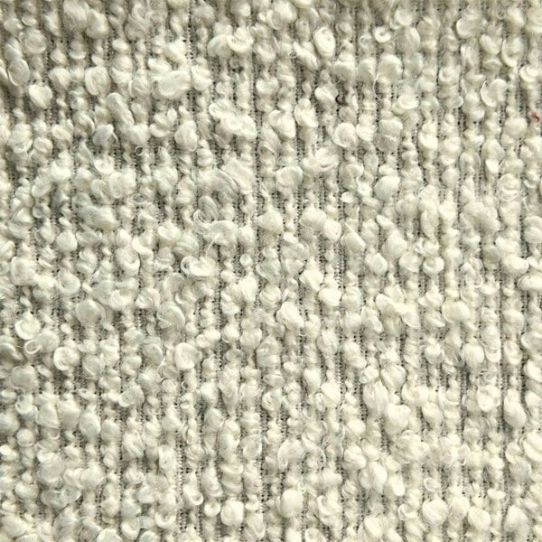 Luxury Living Boucle Fabric Square Ottoman Footstool with Storage - Cream