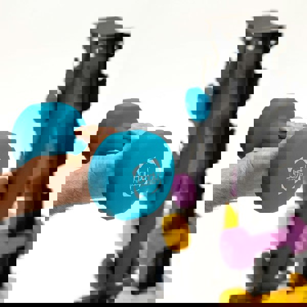 Body Revolution Neoprene Dumbbells Set with Rack