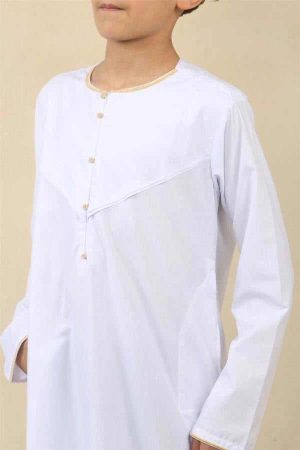 Infinity Leather Kid's Boys Omani Eid Thobe  Saudi Emirati Jubba Robe
