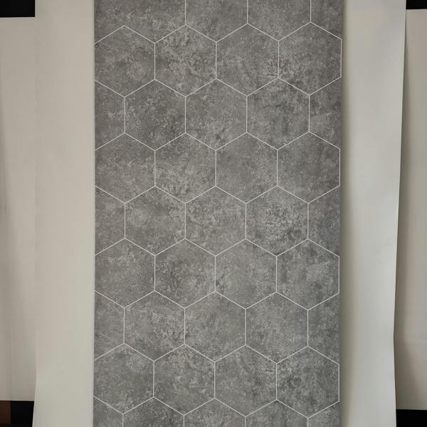 Britwall Dark Grey Hexagon PVC Shower Panel Matt Finish – Dark Grey