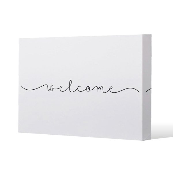 Benjamin Tate Design Text Welcome (Canvas Print)