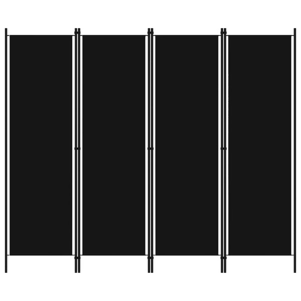 Berkfield 4-Panel Room Divider Black 200x180 cm