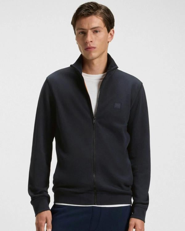BOSS Orange Zestart Mens Full Zip Sweatshirt - Dark Blue 404