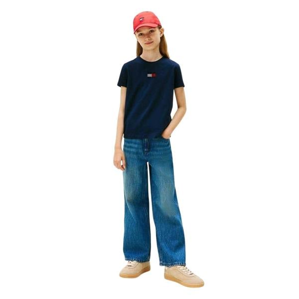 Tommy Hilfiger Girls Diamante Regular T-Shirt - Night Navy - 