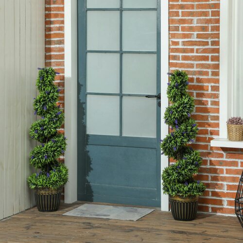Wyld Haus Ribara Set Of 2 Artificial Lavender Style Trees 115cm
