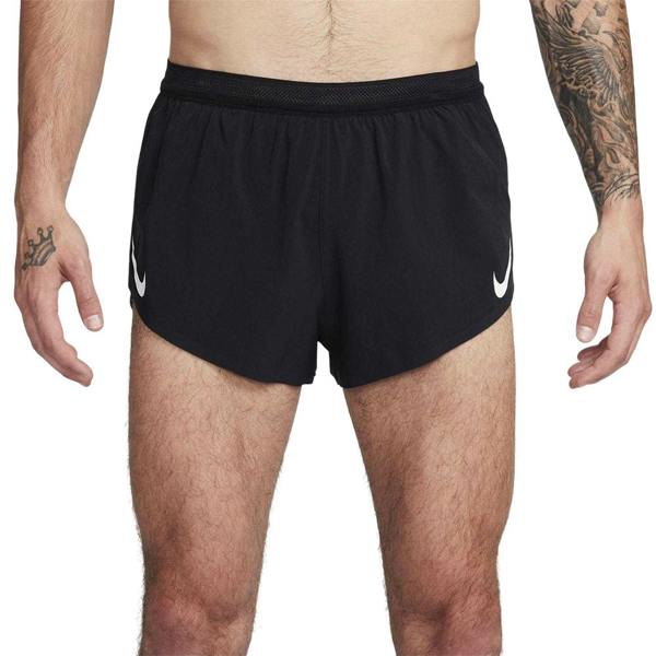 Nike Mens Aero 2 in 1 Running Shorts - Black/White - 