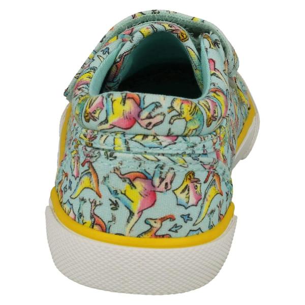 Start-rite Boys Startrite Dinosaur Detailed Hook & Loop Canvas Shoes Dino-Mite