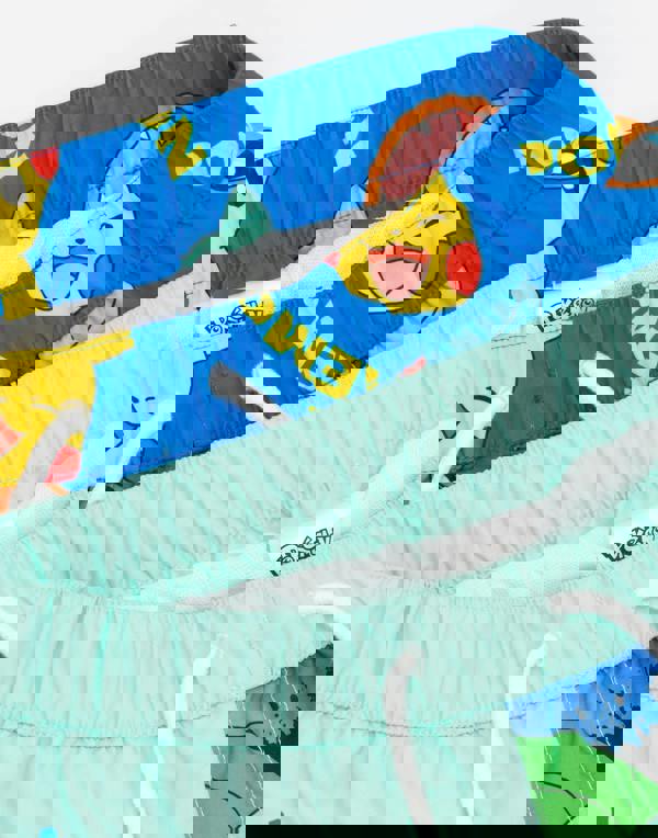 Pokemon Boys Blue Characters Multi-Pack of 2 Swim Shorts