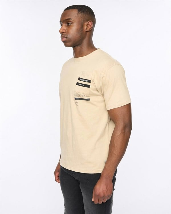 Duck and Cover Heningys T-Shirt Greige