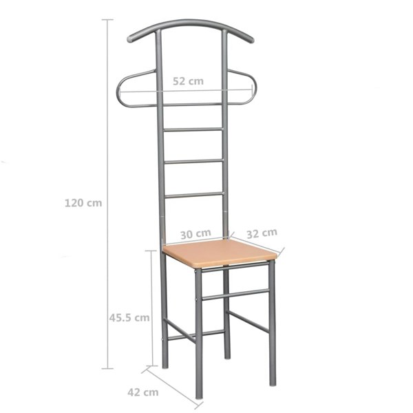 Berkfield Gentleman's Valet Chairs 2 pcs Metal
