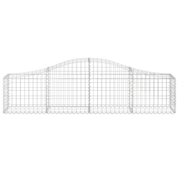 Berkfield Arched Gabion Baskets 4 pcs 200x30x40/60 cm Galvanised Iron
