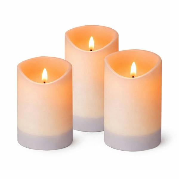 Gardenwize Solar LED Candle Set – 3 Piece Flameless Outdoor Candles