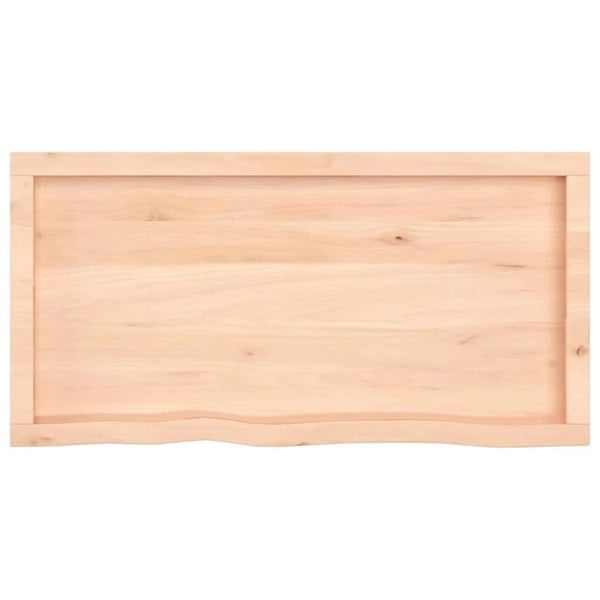Berkfield Wall Shelf 100x50x4 cm Untreated Solid Wood Oak