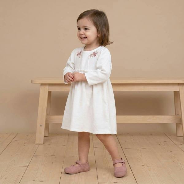 Girls White Single Dress