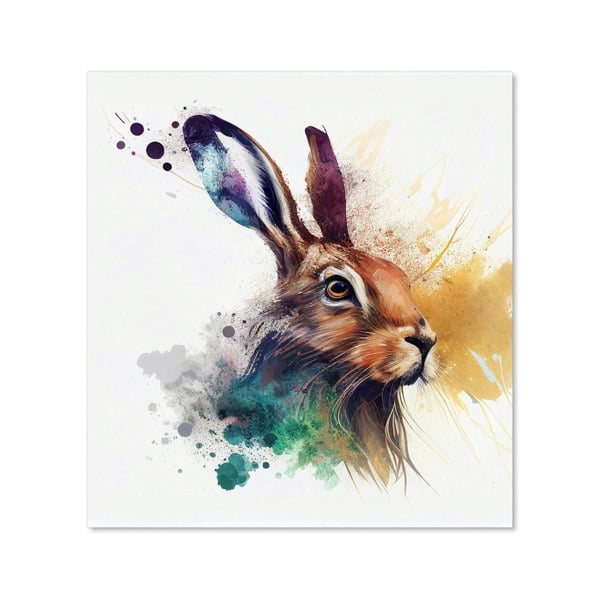 Warren Reed - Designer Hare Close Up Splashart Kitchen Splashback