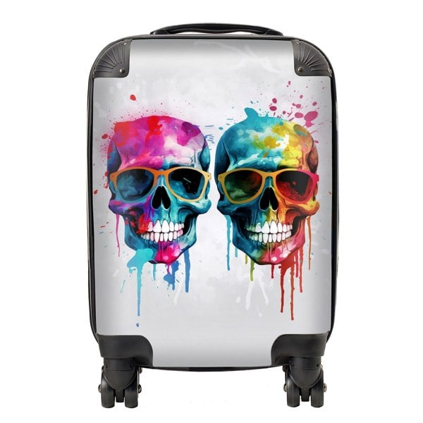 Warren Reed Splashart Happy Skeletons Suitcase