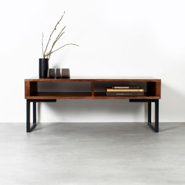 The Urban Editions Darwen Solid Wood Coffee Table On Minimalist Square legs