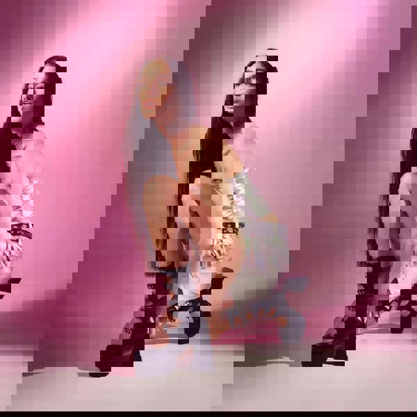 Lamoda Padlock BlackPU Platform Calf Boots Stylish Streetwear Edgy Look