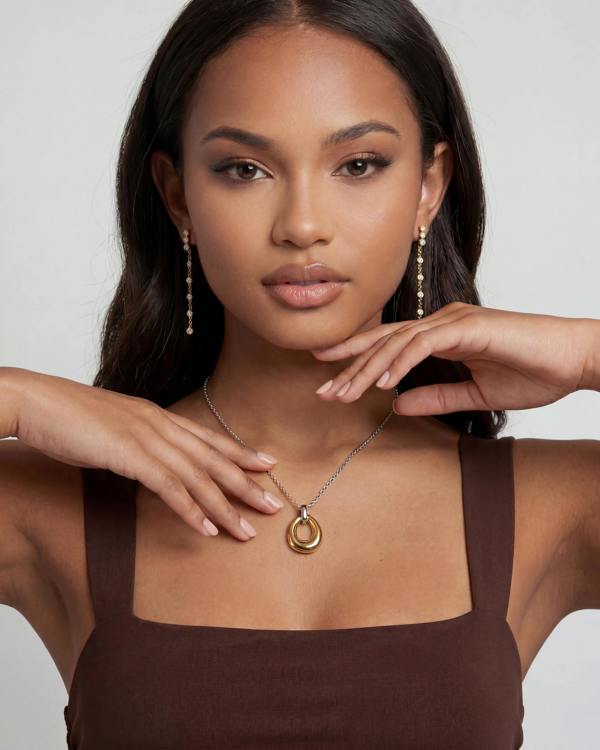 Elk & Bloom Solitaire 14K Gold Droplet Stud Earrings