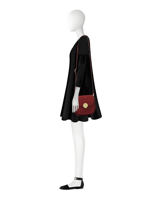 Le Parmentier Agave Shoulder Bag - Burgundy