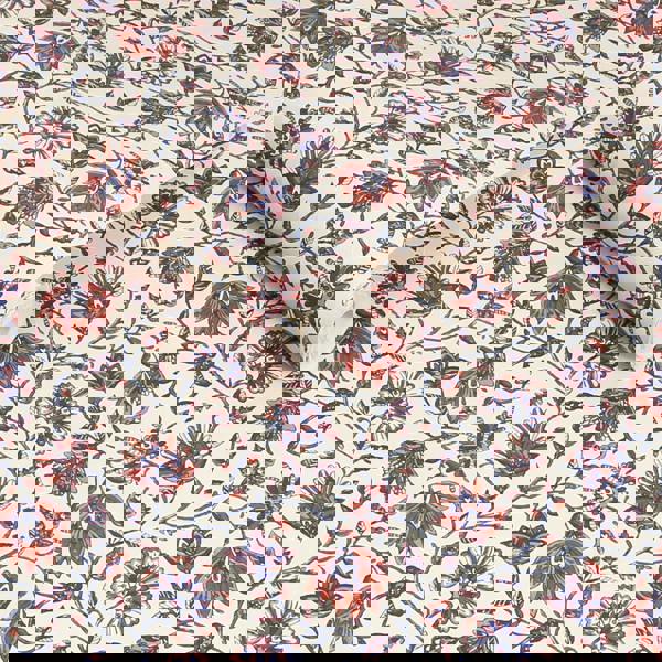 Joules Trailing Indienne Floral Wallpaper | Blue/Orange