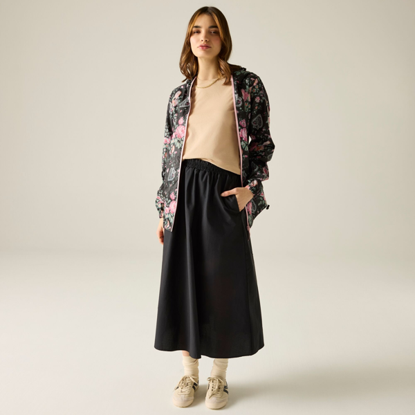 Regatta Womens Cath Kidston Hackney Rose Waterproof Shell Jacket - Black