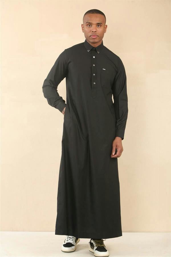 Infinity Leather Men's Thobe Arab Saudi Emirati Islamic Clothing Jubba Robe