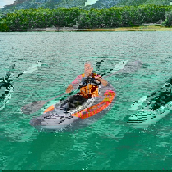 Aqua Marina Memba 330 Drop-Stitch Floor, Polyester Cover Inflatable Kayak Package for 1 Person