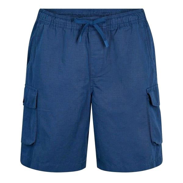 Timberland Mens Cotton Linen Comfort Cargo Shorts - Dark Denim - 
