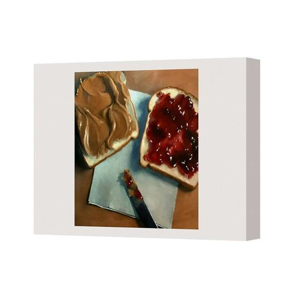 Benjamin Tate Design Peanut Butter And Jelly Sandwich On Bread Canvas Wall Art