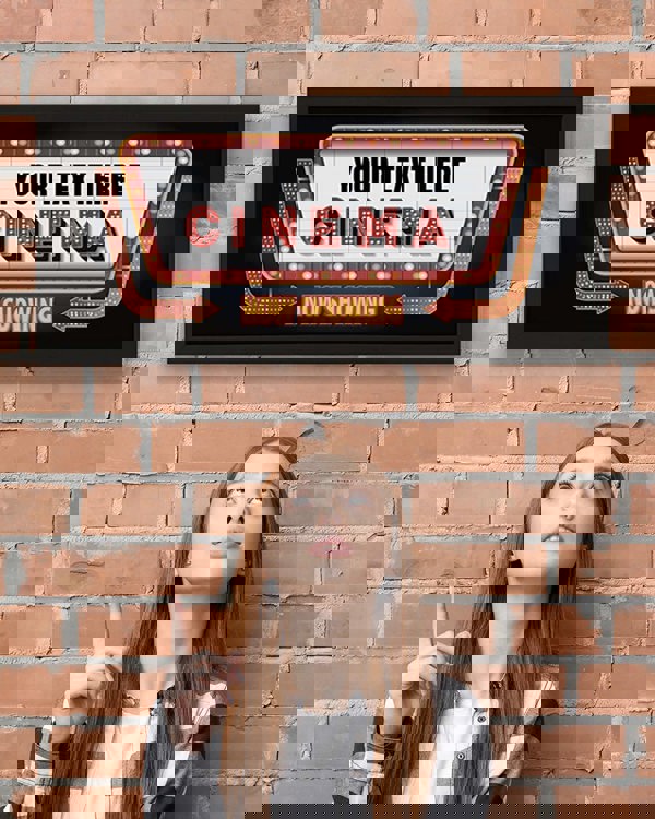 Personalised Wall Art Print - Home Cinema Now Showing Sign