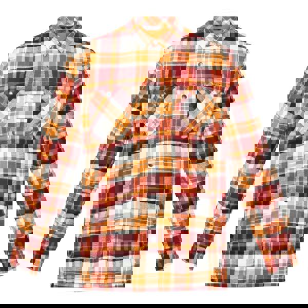 Regatta Mens Thamos Checked Long-Sleeved Shirt - Cathay Spice